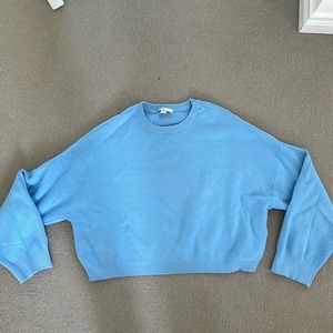 blue cropped sweater